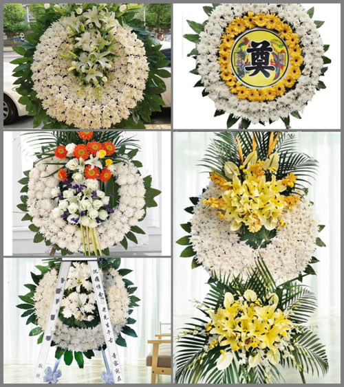 山东青岛平度市白沙河街道张家观村花圈速递
